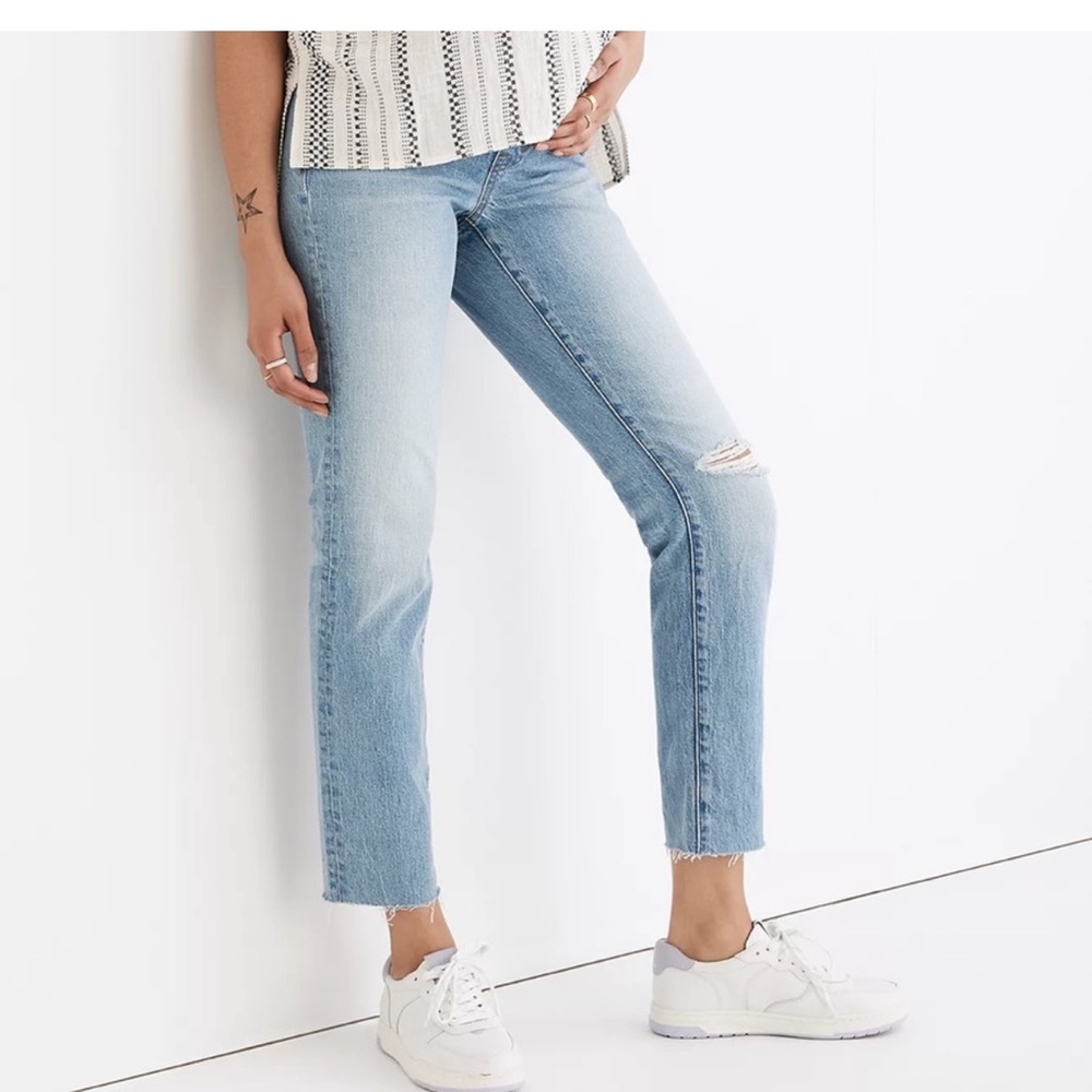 Madewell Maternity Over-the-Belly Perfect Vintage Jeans in Coney Wash Size 26 - Picture 5 of 12